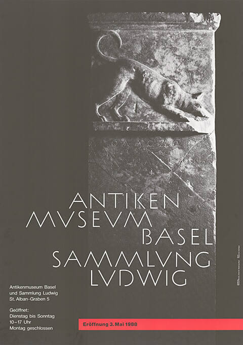 Antikenmuseum Basel, Sammlung Ludwig, Eröffnung 3. Mai 1988