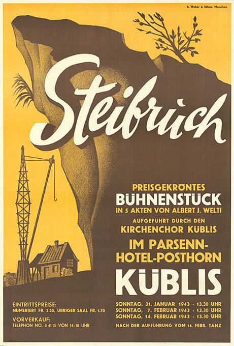 Steibruch, Albert J. Welti, Parsenn-Hotel-Posthorn, Küblis