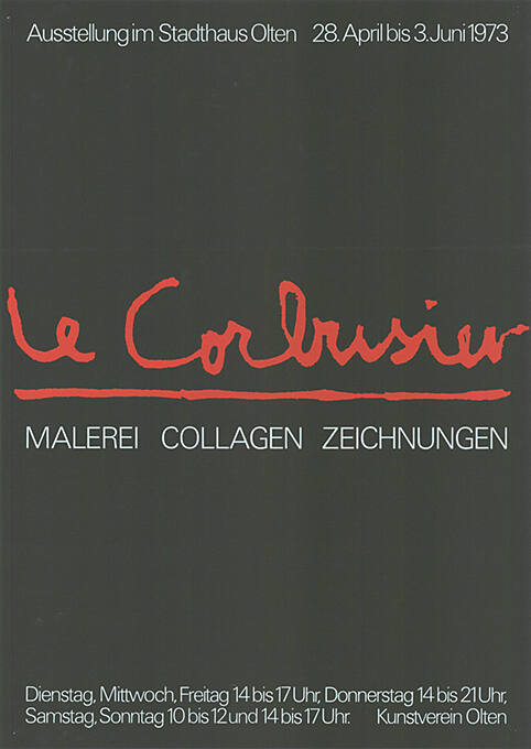 Le Corbusier, Malerei, Collagen, Zeichnungen, Stadthaus Olten