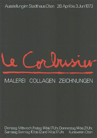 Le Corbusier, Malerei, Collagen, Zeichnungen, Stadthaus Olten