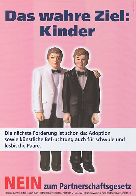 Das wahre Ziel: Kinder, Nein zum Partnerschaftsgesetz