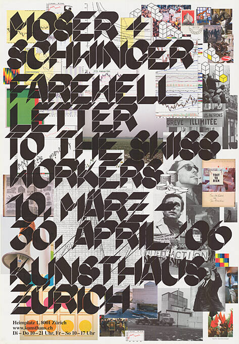 Moser + Schwinger, Farewell letter to the Swiss workers, Kunsthaus Zürich