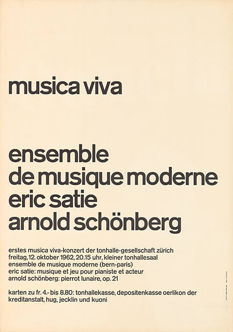 Musica viva, Kleiner Tonhallesaal