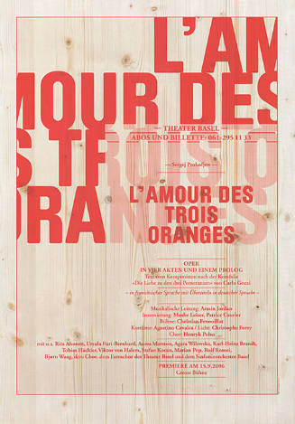 L’amour des trois oranges, Sergej Prokofjew, Theater Basel