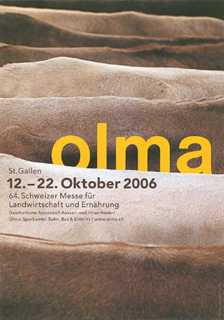 Olma, 64. Schweizer Messe für Landwirtschaft und Ernährung, St. Gallen