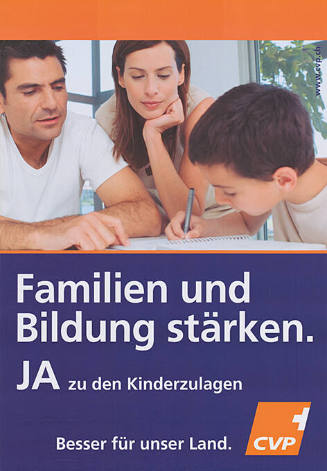 Famillien und Bildung stärken. Ja zu den Kinderzulagen