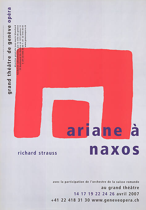 Ariane à Naxos, Richard Strauss, Grand Théâtre de Genève