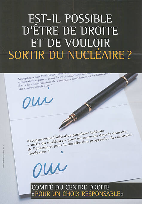 Est-il possible d’être de droite et de vouloir sortir du nucléaire? Oui