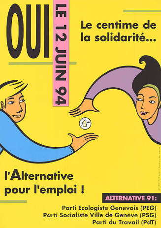 Oui, Le centime de la solidarité…, l’Alternative pour l’emploi !