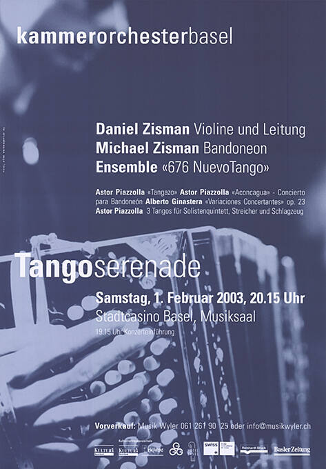 Tangoserenade, Kammerorchester Basel, Stadtcasino Basel