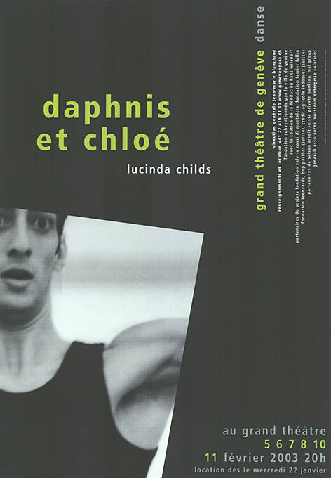 Daphnis et Chloé, Lucinda Childs, Danse, Grand Théâtre de Genève