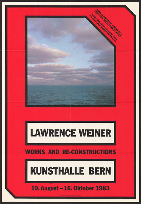 Lawrence Weiner, Works and Re-Constructions, Kunsthalle Bern