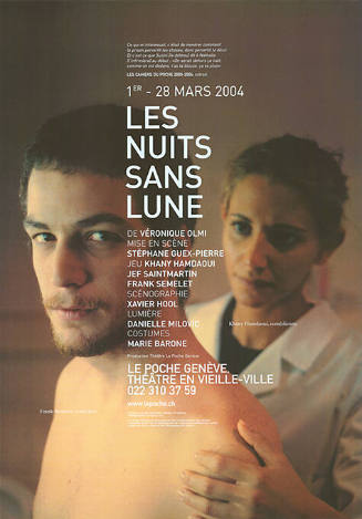 Les nuits sans lune, Véronique Olmi, Le Poche Genève, Théâtre en vielle-ville