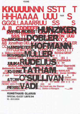 Kunsthaus Glarus, Special Guest Liste 04, Basel