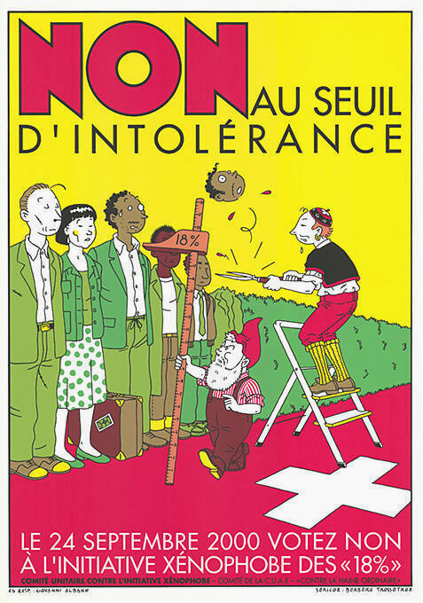 Non au seuil d’intolérance, Non à l’initiative xénophobe des «18%»