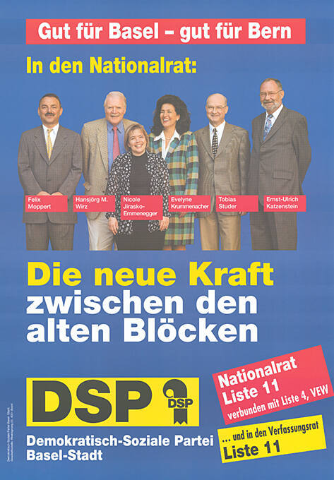 Die neue Kraft zwischen den alten Blöcken, DSP, Liste 11