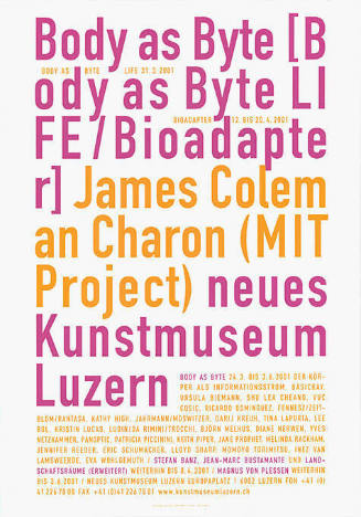 Body as Byte, James Coleman Charon, neues Kunstmuseum Luzern