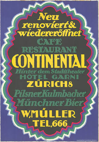 Neu renoviert & wiedereröffnet, Café, Restaurant Continental, Zürich 8