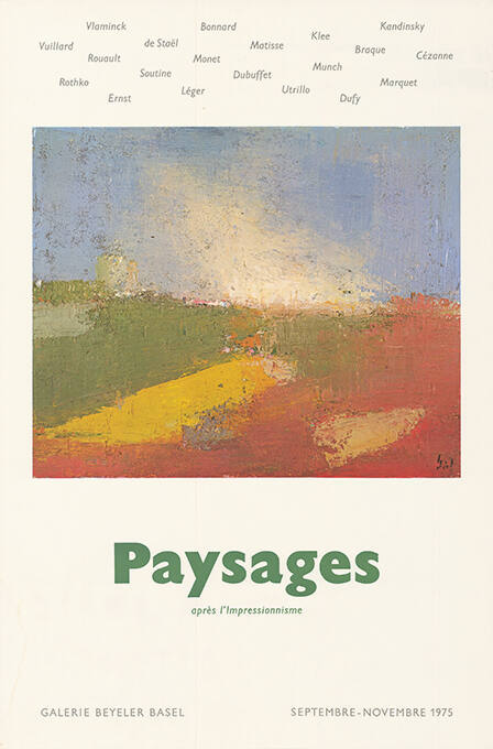 Paysages, Galerie Beyeler, Basel