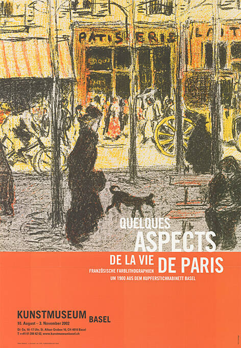 Quelques aspects de la vie de Paris, Französische Farblithographien um 1900, Kunstmuseum Basel