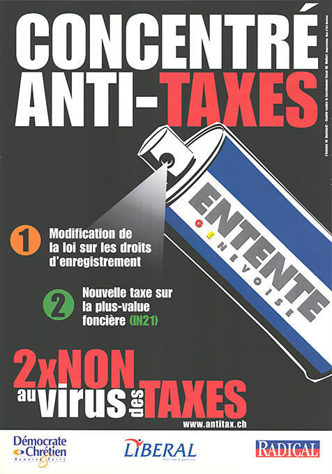 Concentré Anti-Taxes, 2 × Non au virus des Taxes