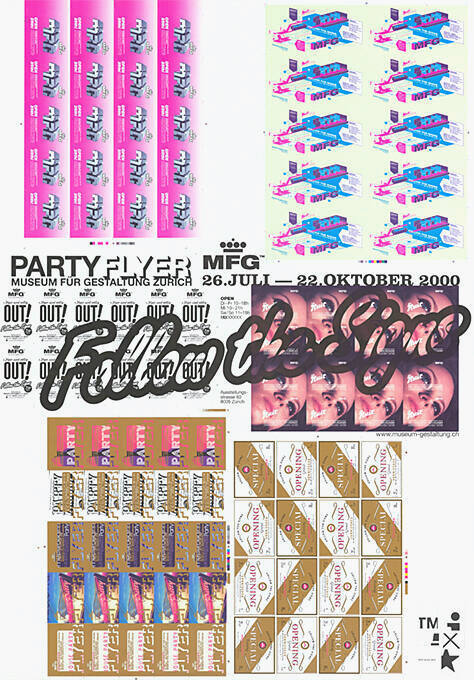 Follow the Signs, Party Flyer, Museum für Gestaltung Zürich