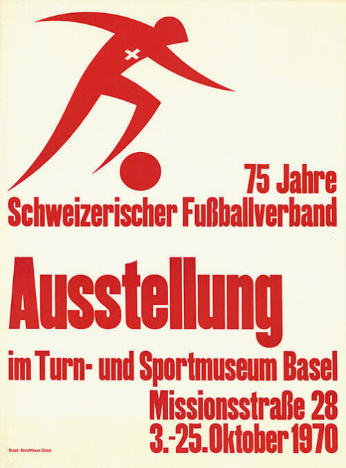 Ausstellung, 75 Jahre Schweizerischer Fussballverband, Turn- und Sportmuseum Basel