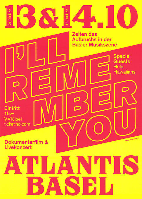 I’ll remember you, Atlantis Basel