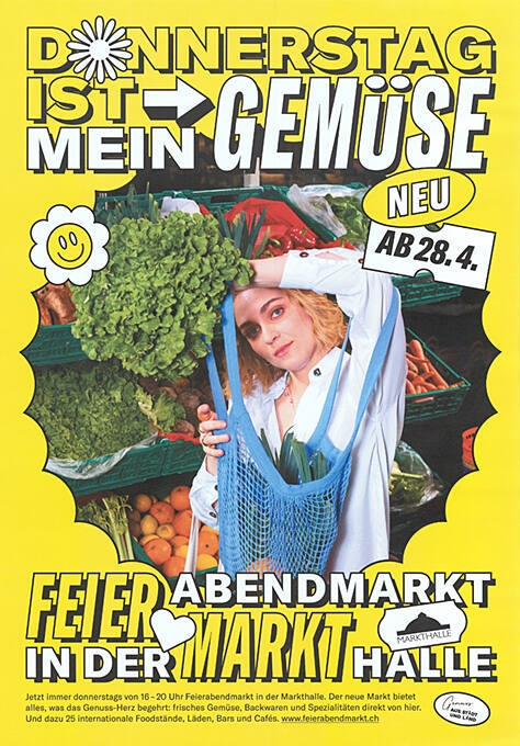 Donnerstag ist mein Gemüse, Feierabendmarkt in der Markthalle