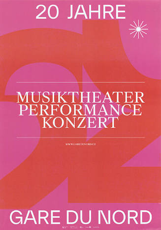 20 Jahre, Musiktheater, Performance, Konzert, Gare du Nord