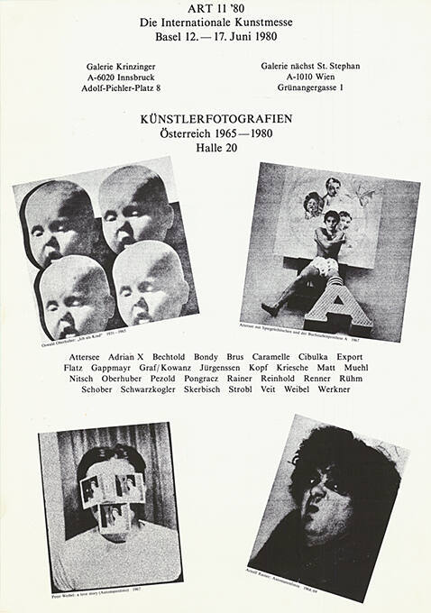 Künstlerfotografien Österreich 1965–1980, Halle 20, Art, Die Internationale Kunstmesse, Basel