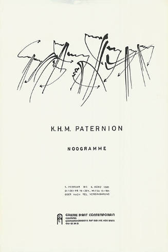 K.H.M. Paternion, Noogramme, Galerie d’Art Contemporain, Basel