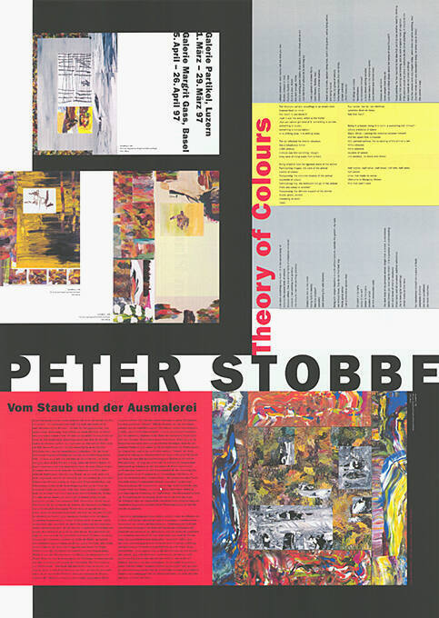 Peter Stobbe, Theory of Colours, Galerie Partikel, Luzern, Galerie Margrit Gass, Basel