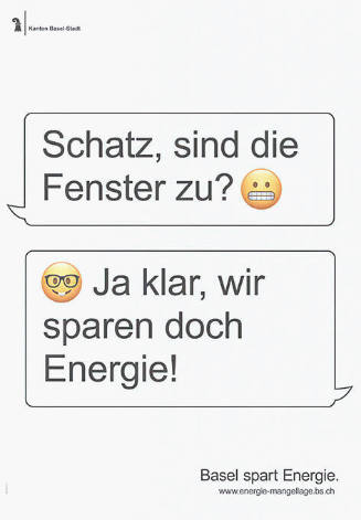 Schatz, sind die Fenster zu? Ja klar, wir sparen doch Energie! Basel spart Energie