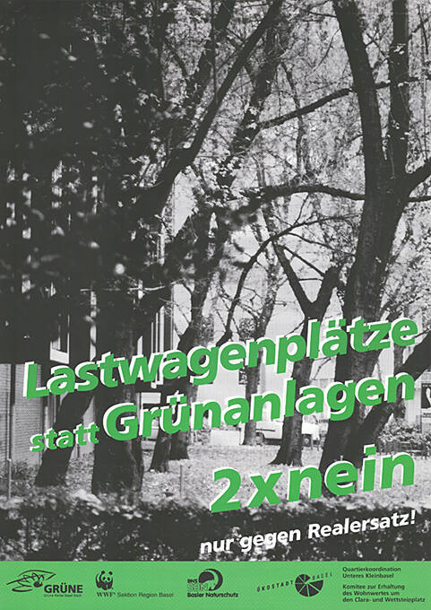 Lastwagenplätze statt Grünanlagen, 2 × Nein