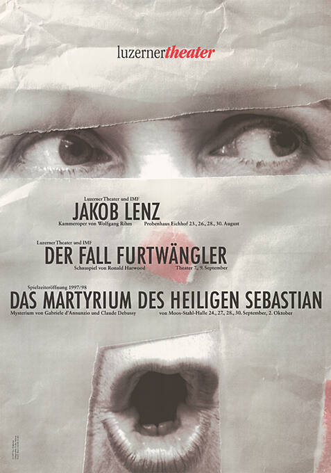 Jakob Lenz, Der Fall Furtwängler, Das Martyrium des heiligen Sebastian, Luzerner Theater