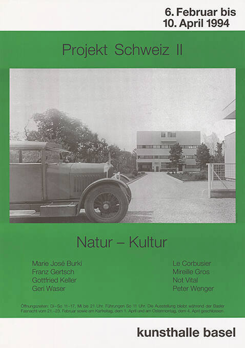 Projekt Schweiz II, Natur - Kultur, Kunsthalle Basel