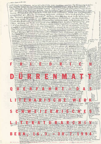 Friedrich Dürrenmatt, Querfahrt – Das literarische Werk, Schweizerisches Literaturarchiv, Bern