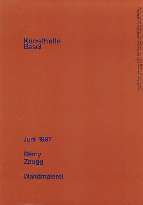 Rémy Zaugg, Wandmalerei, Kunsthalle Basel