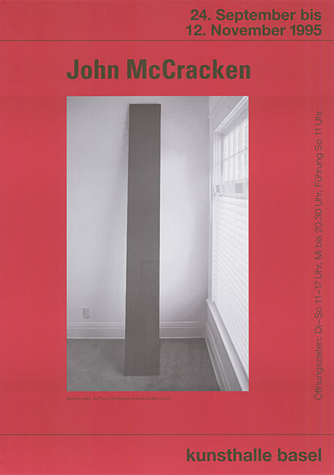 John McCracken, Kunsthalle Basel