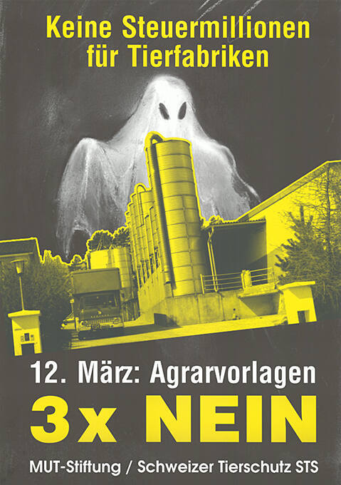 Keine Steuermillionen für Tierfabriken, Agrarvorlagen 3 x Nein