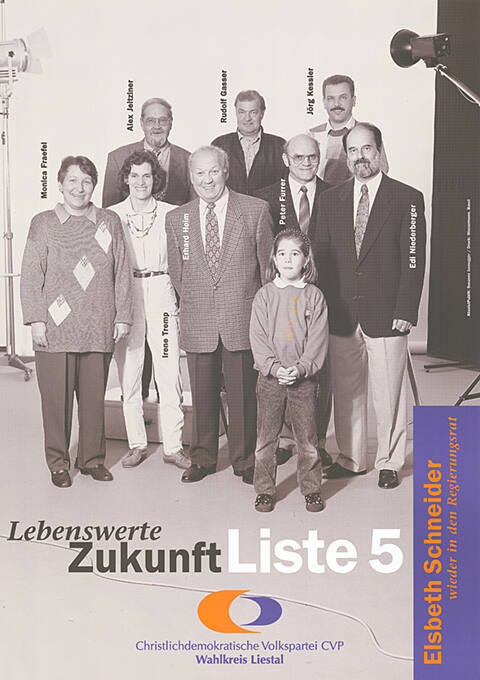 Lebenswerte Zukunft, Liste 5, CVP, Wahlkreis Liestal