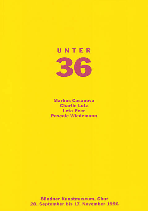 Unter 36, Bündner Kunstmuseum Chur