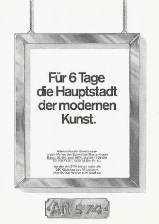 Für 6 Tage Hauptstadt der modernen Kunst. Art 5’74