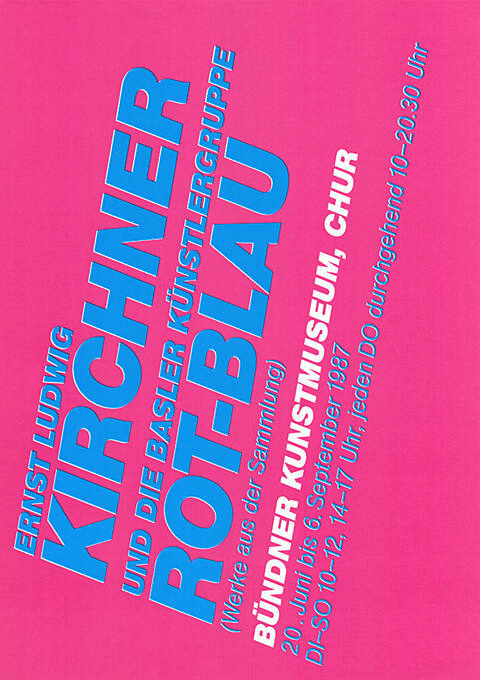 Ernst Ludwig Kirchner und die Basler Künstlergruppe Rot-Blau, Bündner Kunstmuseum Chur