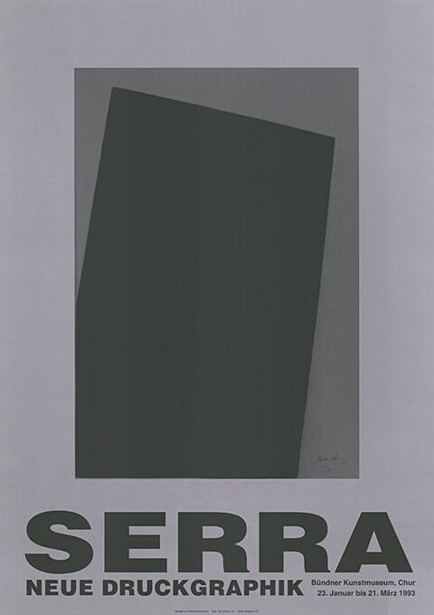 Serra, Neue Druckgraphik, Bündner Kunstmuseum Chur