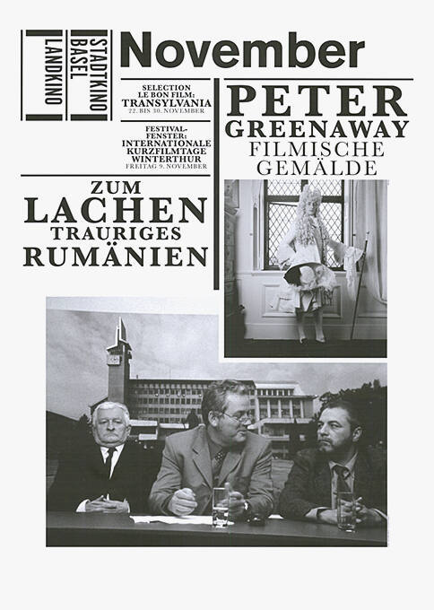 November, Peter Greenaway, Zum Lachen trauriges Rumänien, Stadtkino Basel, Landkino