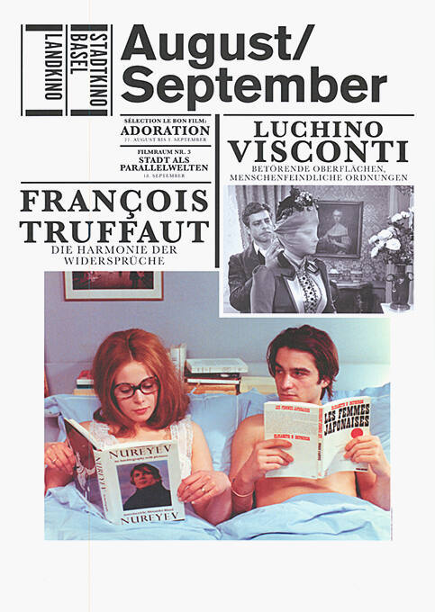 August/September, Luchino Visconti, François Truffaut, Stadtkino Basel, Landkino