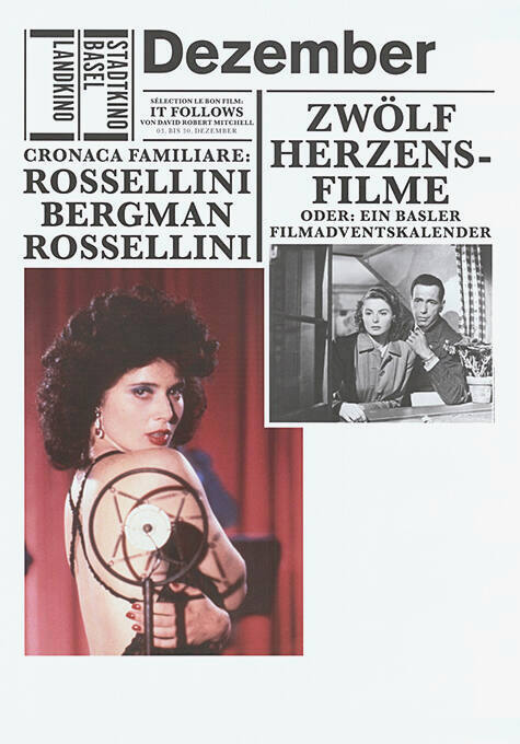 Dezember, Zwölf Herzensfilme, Rossellini, Bergman, Stadtkino Basel, Landkino