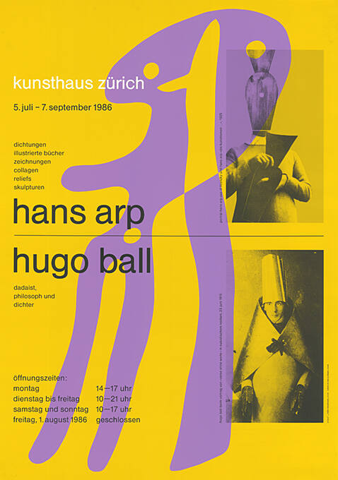 Hans Arp, Hugo Ball, Kunsthaus Zürich